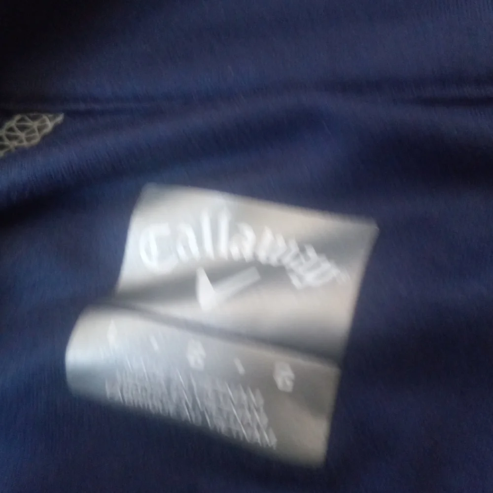 Callaway Mens 1/4 Zip Up Hoodie Size Large Color Blue White Logo Outdoors Cozy